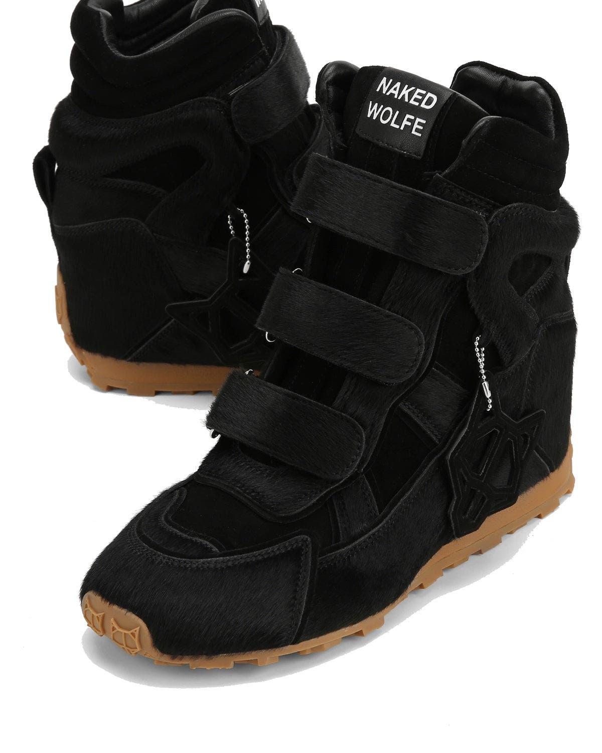Naked Wolfe Element Wedge, Alternate, color, Black Pony