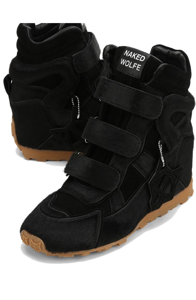 Naked Wolfe Element Wedge, Alternate, color, Black Pony