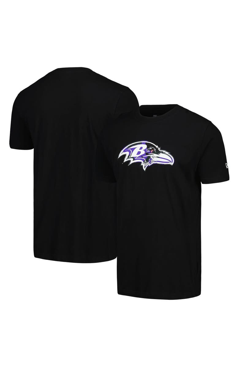 New Era Men's New Era Black Baltimore Ravens Camo Logo T-Shirt, Alternate, color,