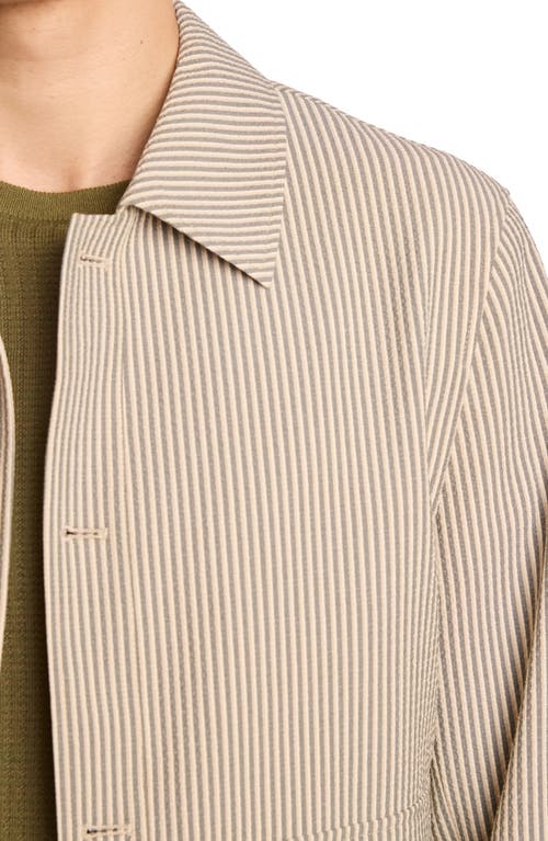 Paisley & Gray Milo Seersucker Jacket In Brown
