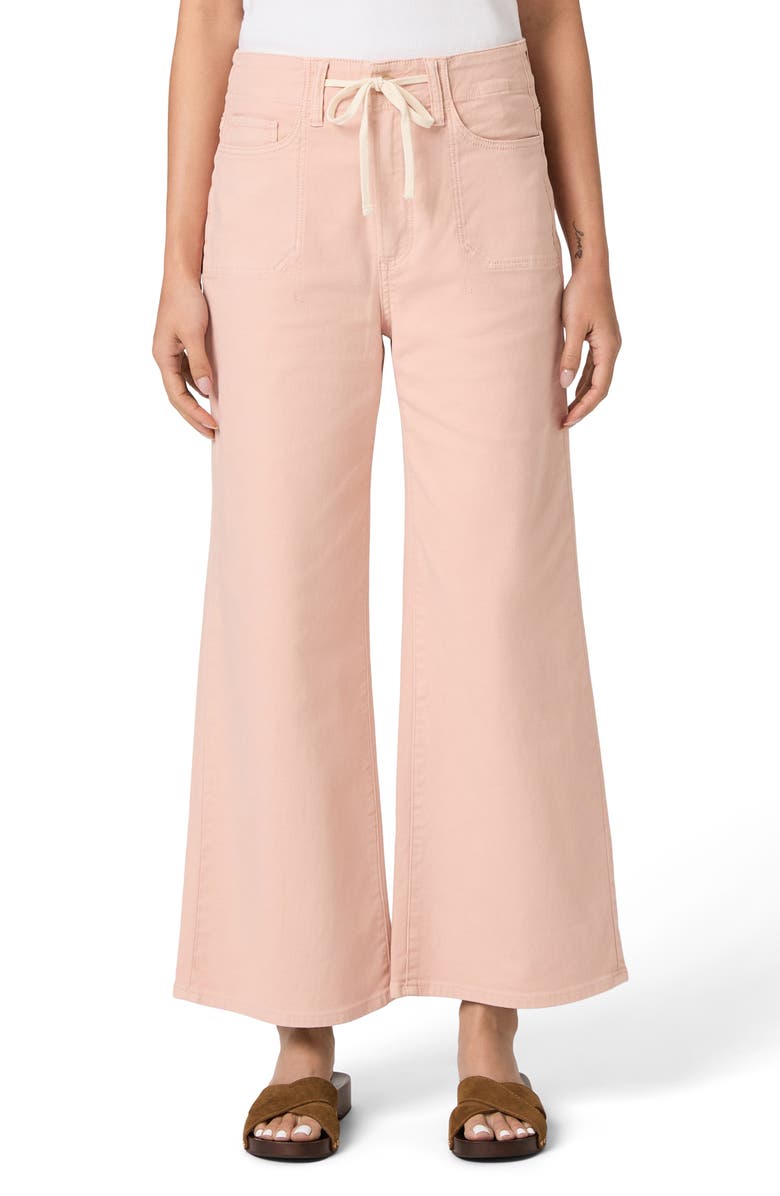 PAIGE Ari Drawstring High Waist Wide Leg Pants, Main, color, Vintage Sunset Peach
