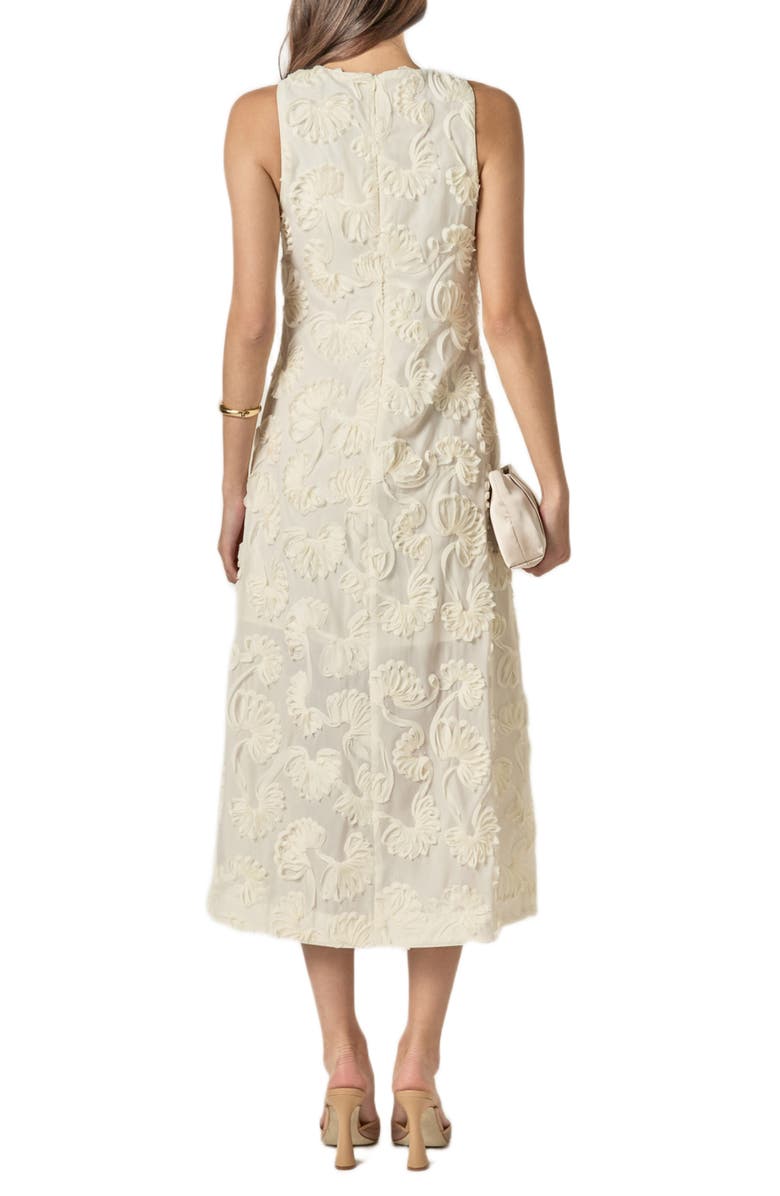 English Factory Ribbon Sleeveless Maxi Dress, Alternate, color, Cream