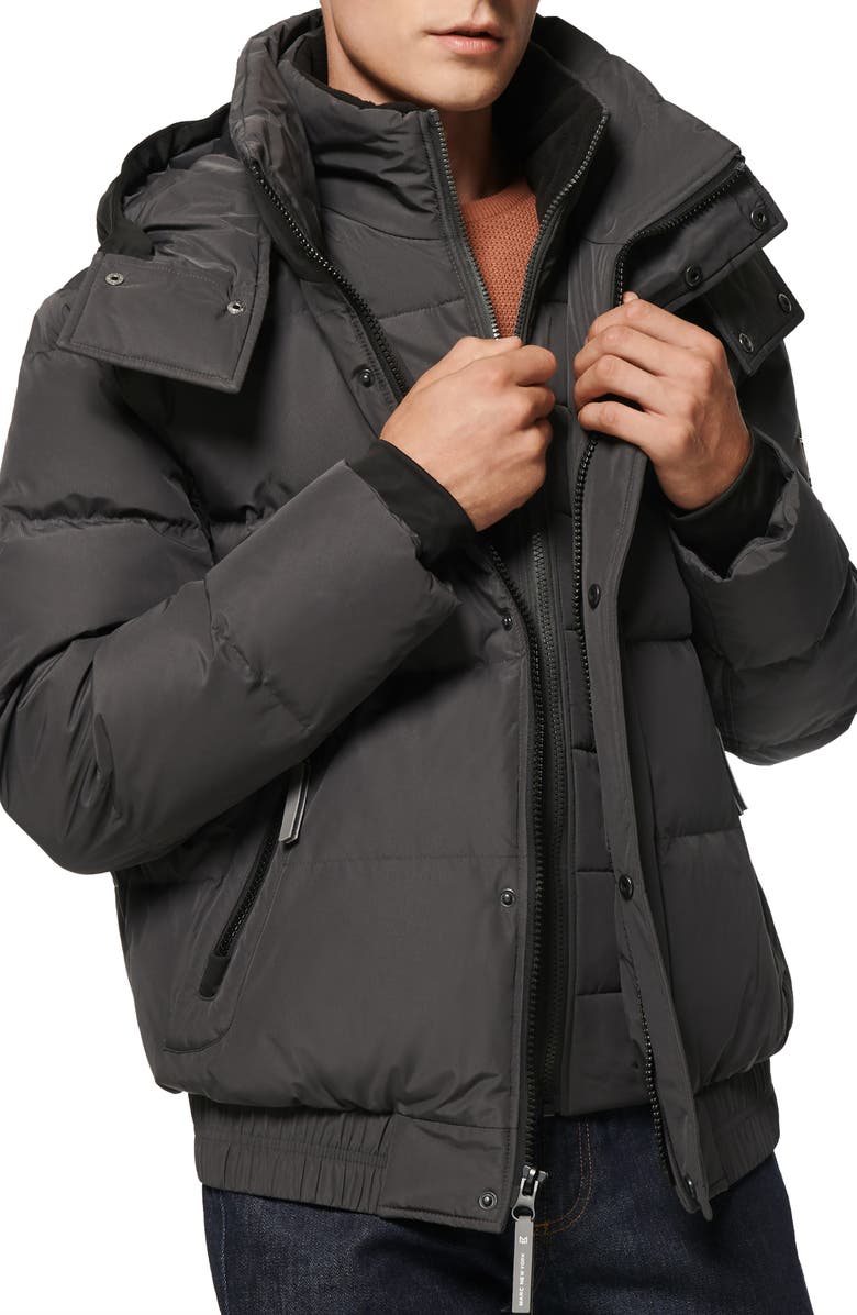 Marc New York Phoenix Water Resistant Down & Feather Coat, Alternate, color, Charcoal