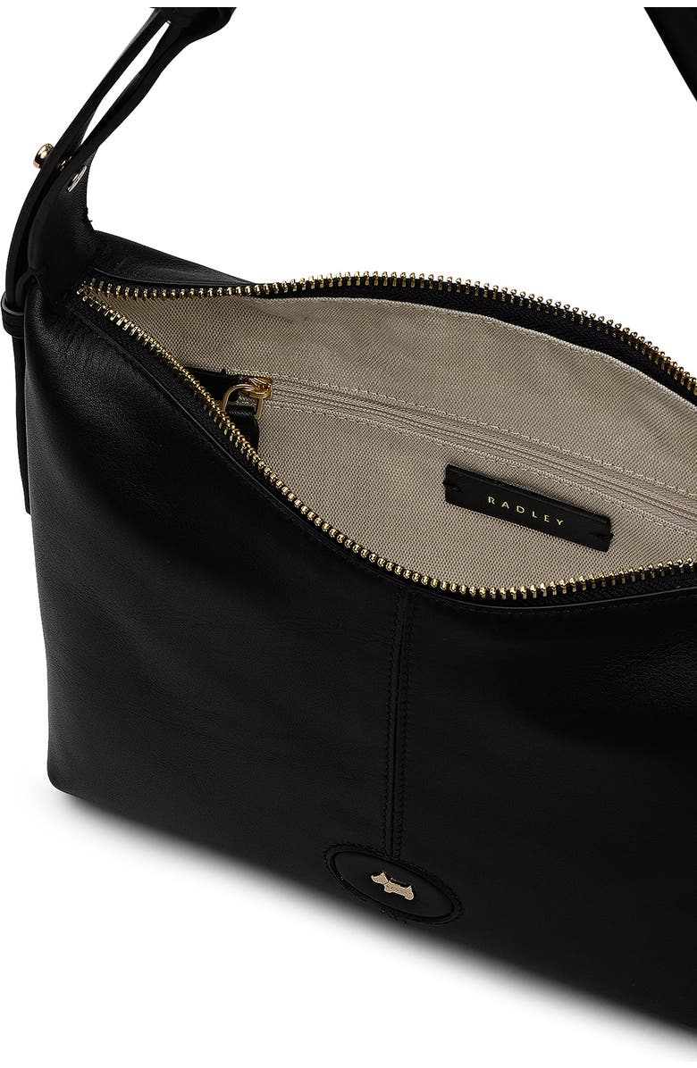 Radley Maldon Mews Medium Leather Shoulder Bag, Alternate, color, Black