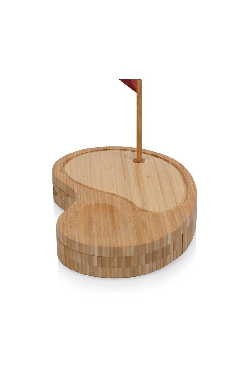 Sand Trap Golf Cheese Cutting Board & Tools Set, Alternate, color, Bamboo