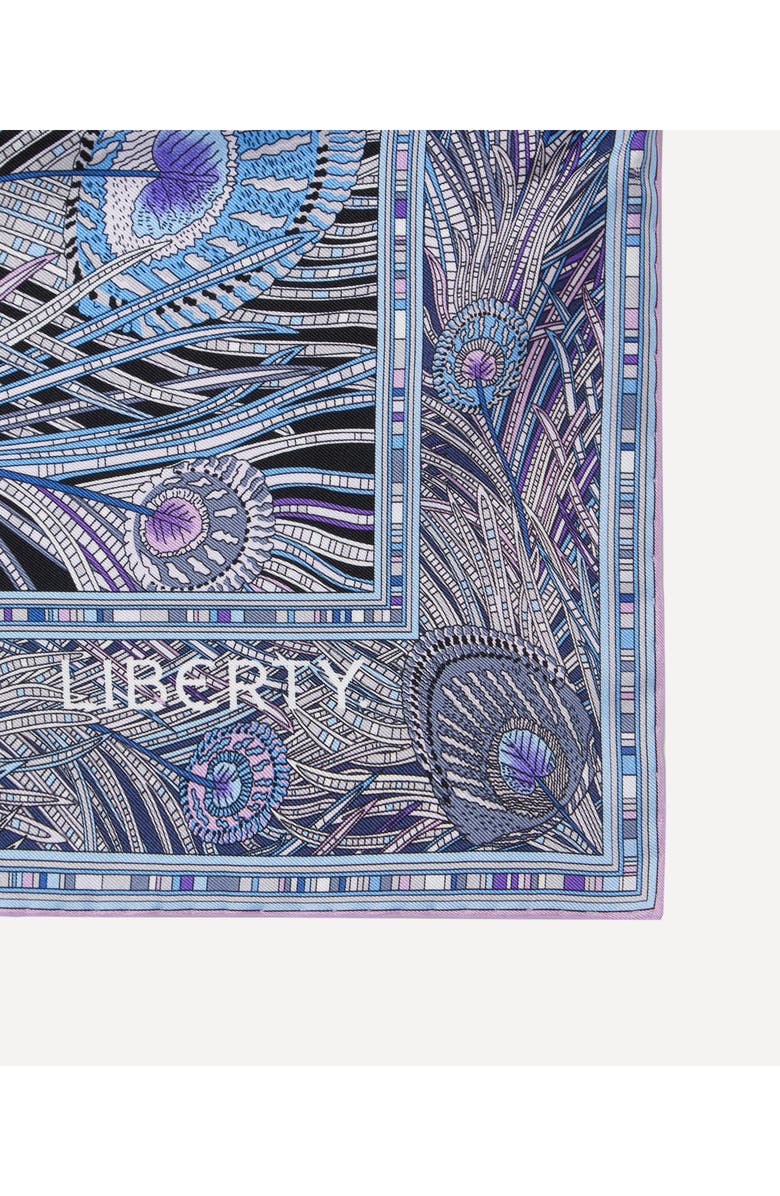 Liberty London Hera Silk Square Scarf, Alternate, color, Black