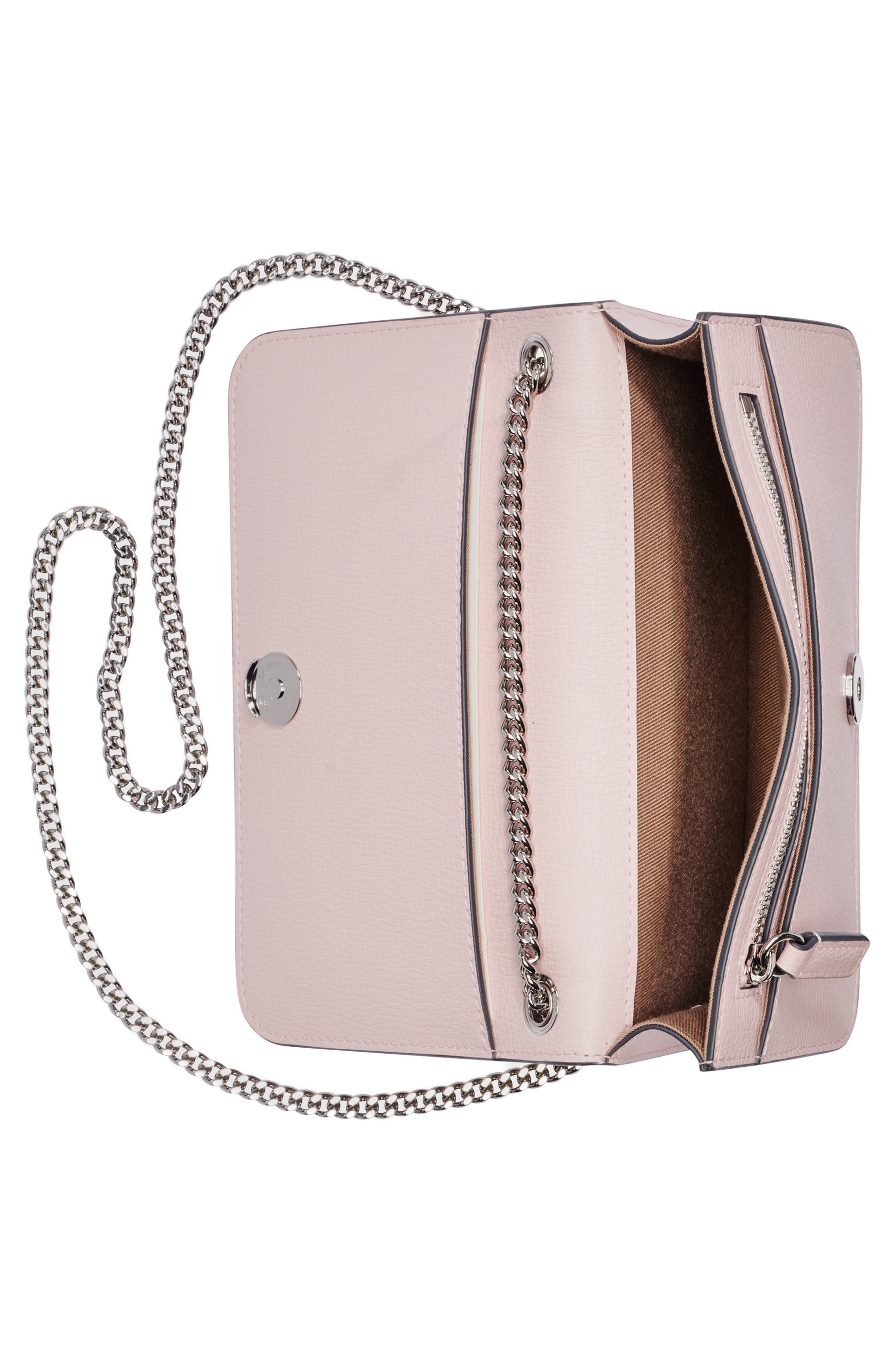 KARL LAGERFELD PARIS Kosette Leather Crossbody Bag, Alternate, color, Lotus