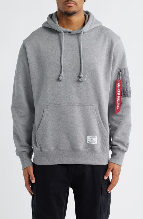 Utility Pocket Cotton Fleece Hoodie