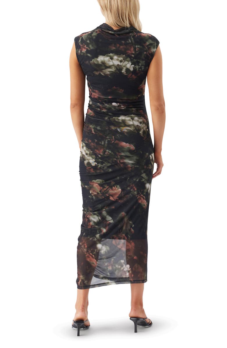 Ripe Maternity Vella Printed Mesh Maternity Dress, Alternate, color, Black