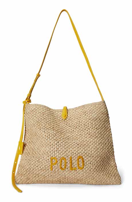 Polo Play Raffia Messenger Bag