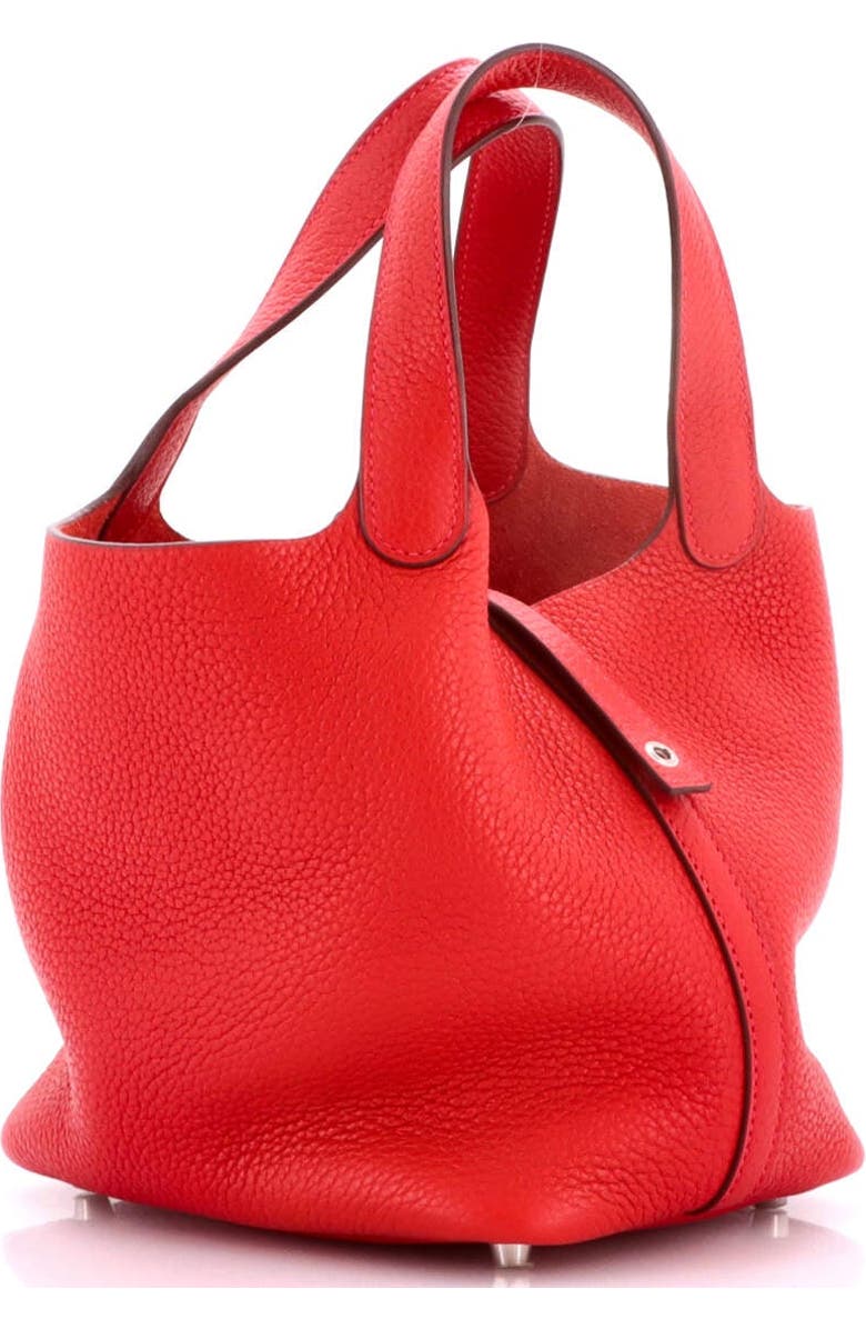 Pre-Owned Hermes Picotin Lock Bag Clemence PM, Alternate, color, Rouge Casaque