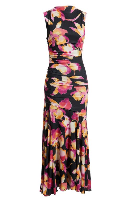 Rails Cosmos Print Ruched Maxi Dress In Multi