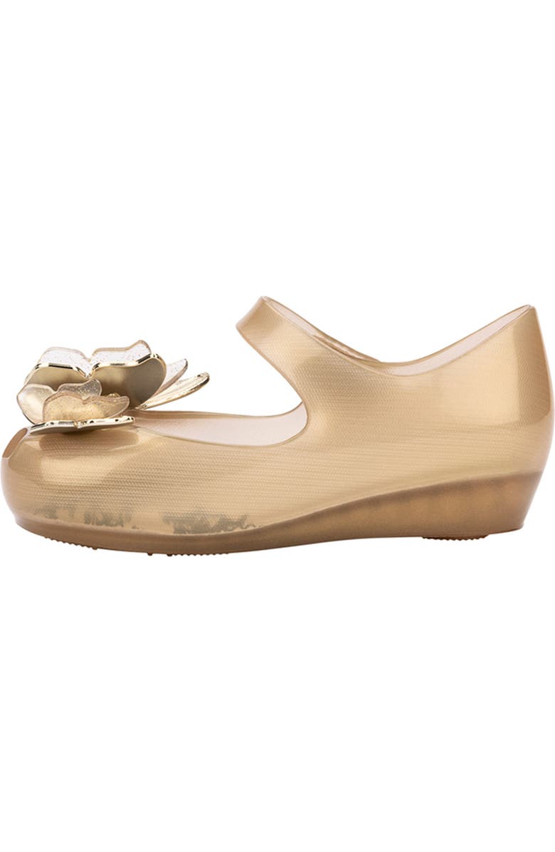 Mini Melissa Ultragirl Butterfly Mary Jane Flat, Alternate, color, Gold