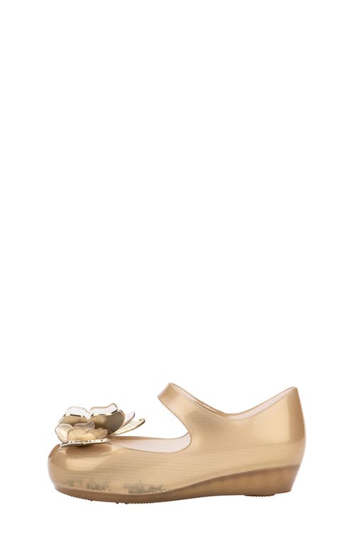 Mini Melissa Ultragirl Butterfly Mary Jane Flat In Gold