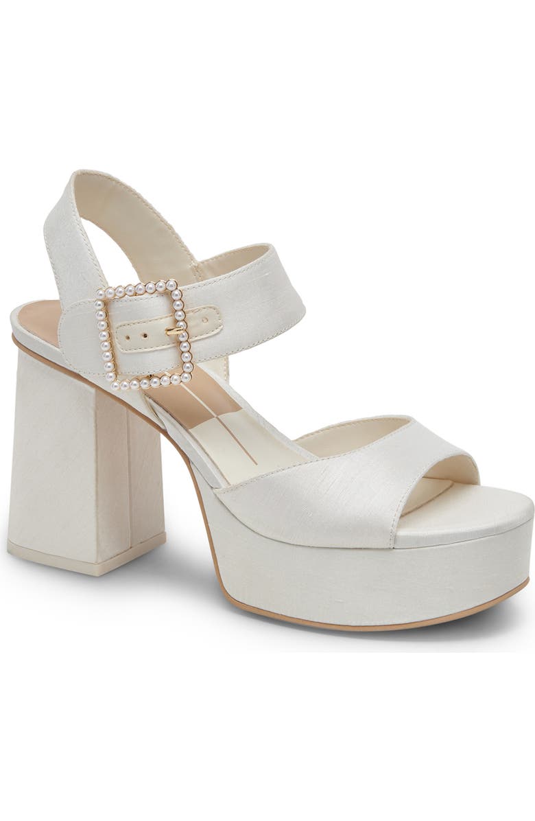 Dolce Vita Bobby Imitation Pearl Ankle Strap Platform Sandal, Main, color,