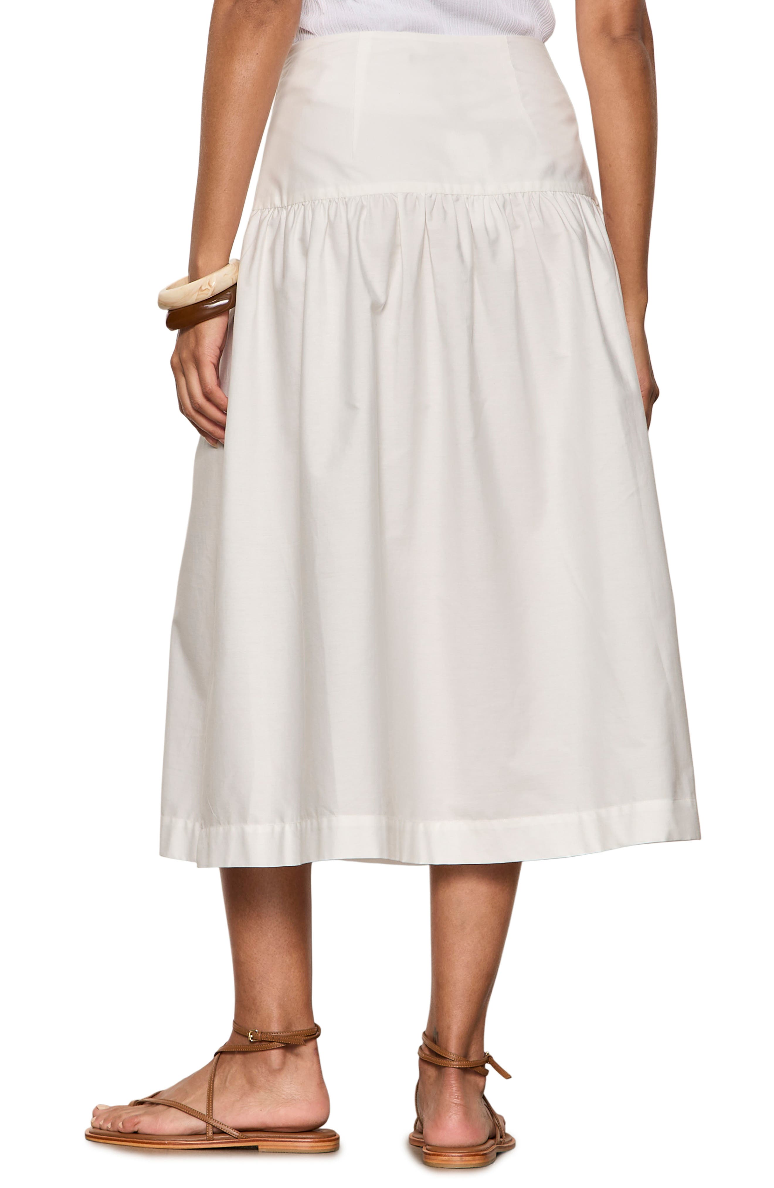 Matter of Time Cotton Poplin Midi Skirt - image 2