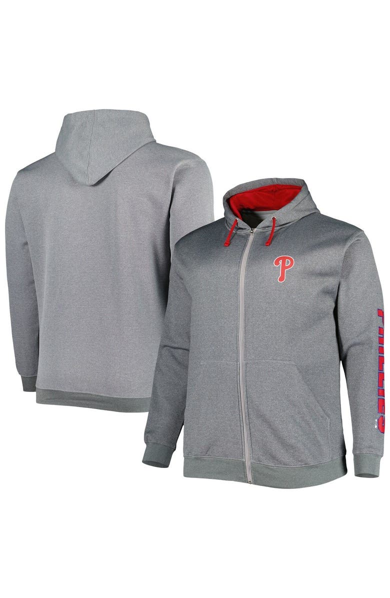 PROFILE Men's Profile Ash Philadelphia Phillies Big & Tall Pullover Hoodie, Main, color, 