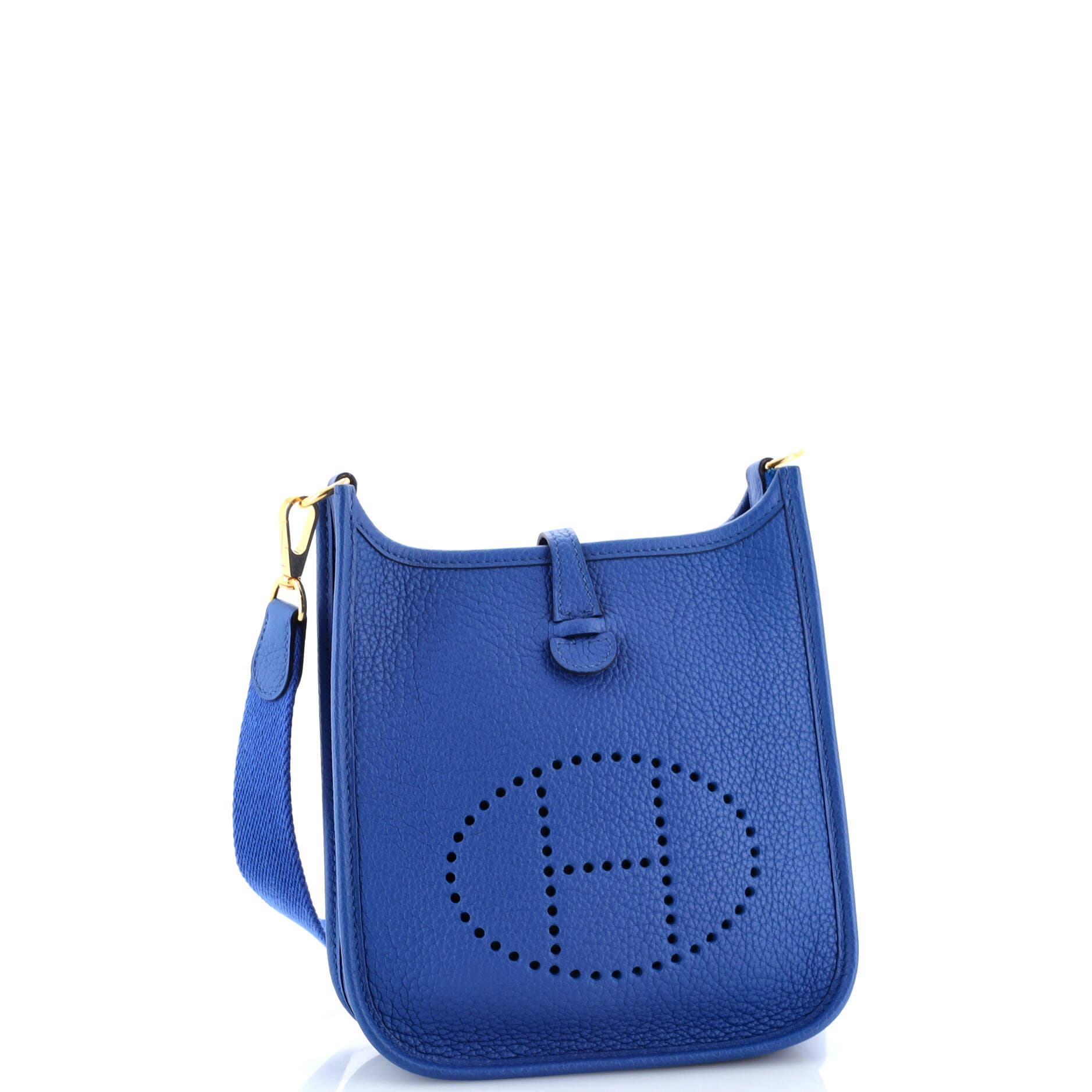 Pre-Owned Hermes Evelyne Bag Gen III Maurice TPM, Alternate, color, Bleu France