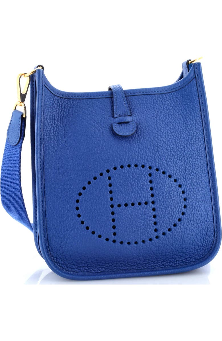 Pre-Owned Hermes Evelyne Bag Gen III Maurice TPM, Alternate, color, Bleu France