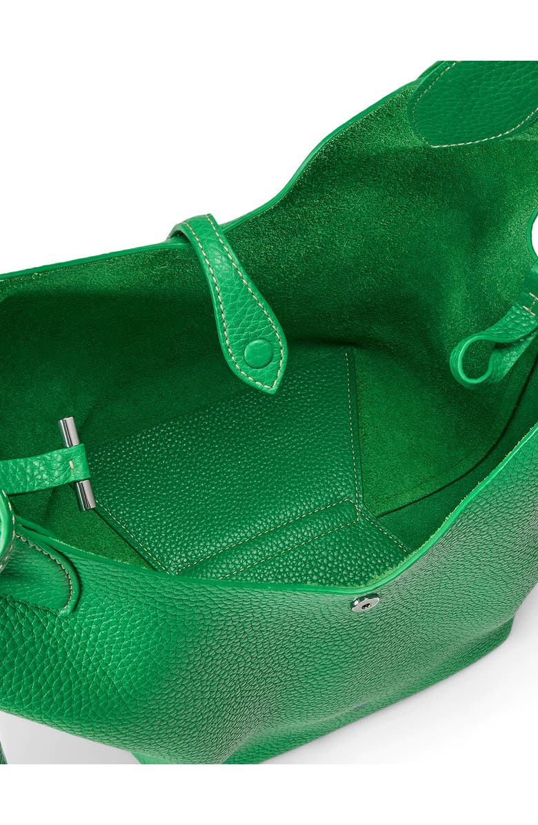 Polo Ralph Lauren Shiny Drum Leather Crossbody Bag, Alternate, color, Parrot