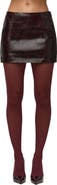 Naked Wardrobe Python Embossed Faux Leather Miniskirt