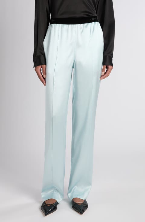 Stretch Silk Satin PJ Pants