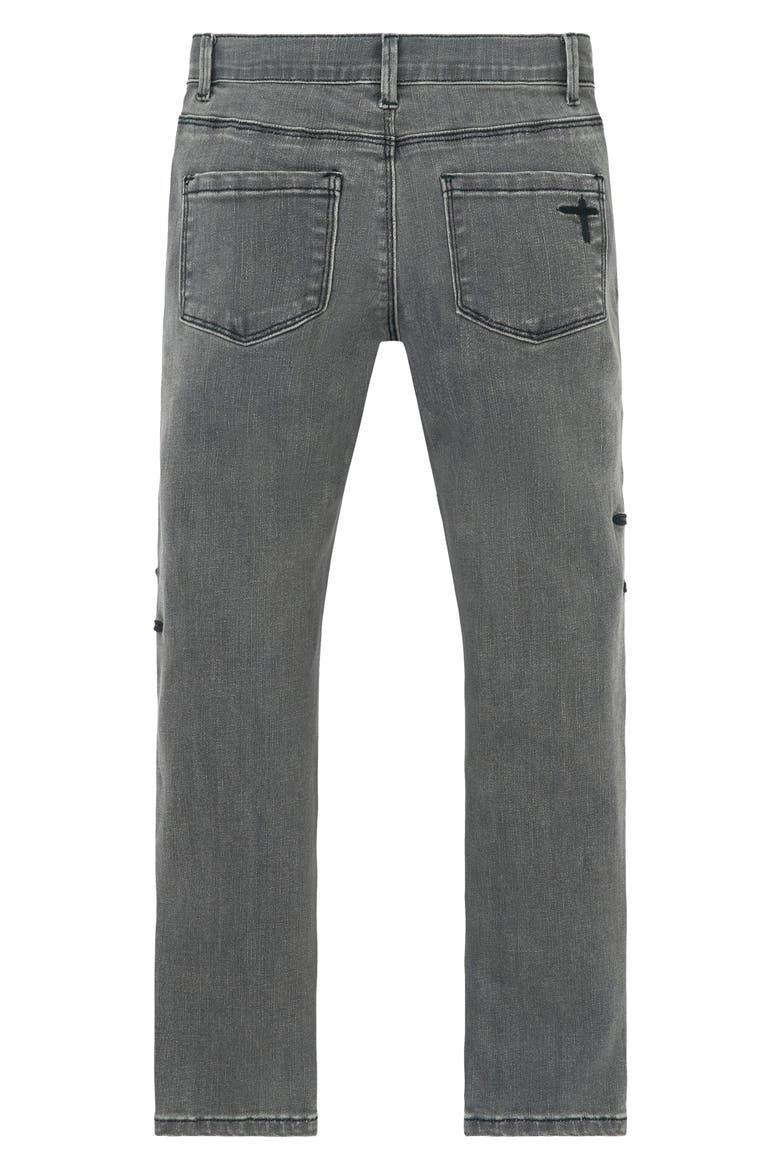 Kids' Benson Skinny Jeans, Alternate, color, CLOUDED MIST CROSS PATCH