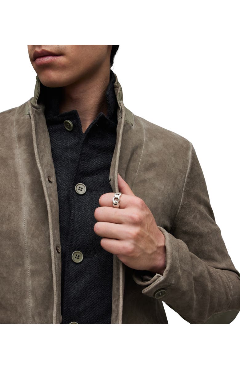 AllSaints Survey Double Layer Leather Blazer, Alternate, color, 