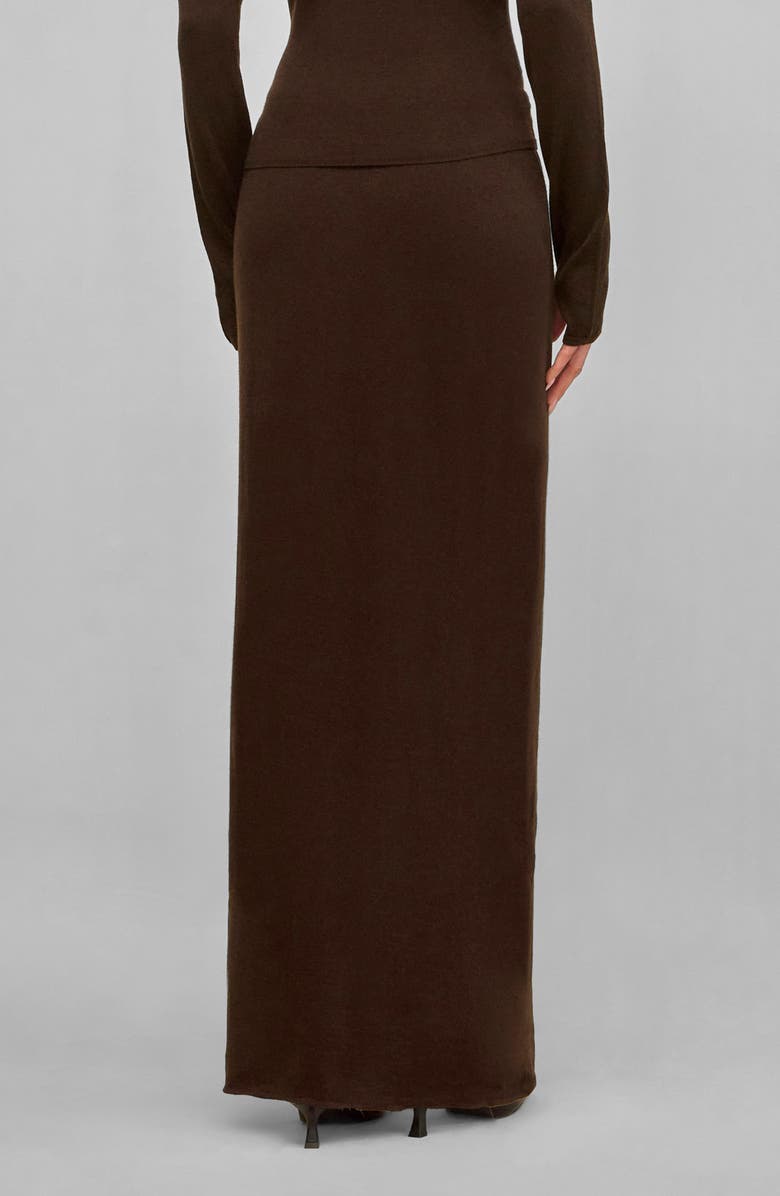 Cult Gaia Nadine Maxi Sweater Skirt, Alternate, color, Dark Java