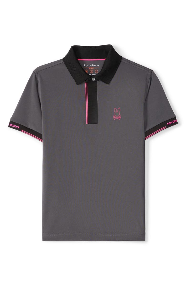 Psycho Bunny Kids' Edmonds Sport Polo, Main, color, Blackened Pearl