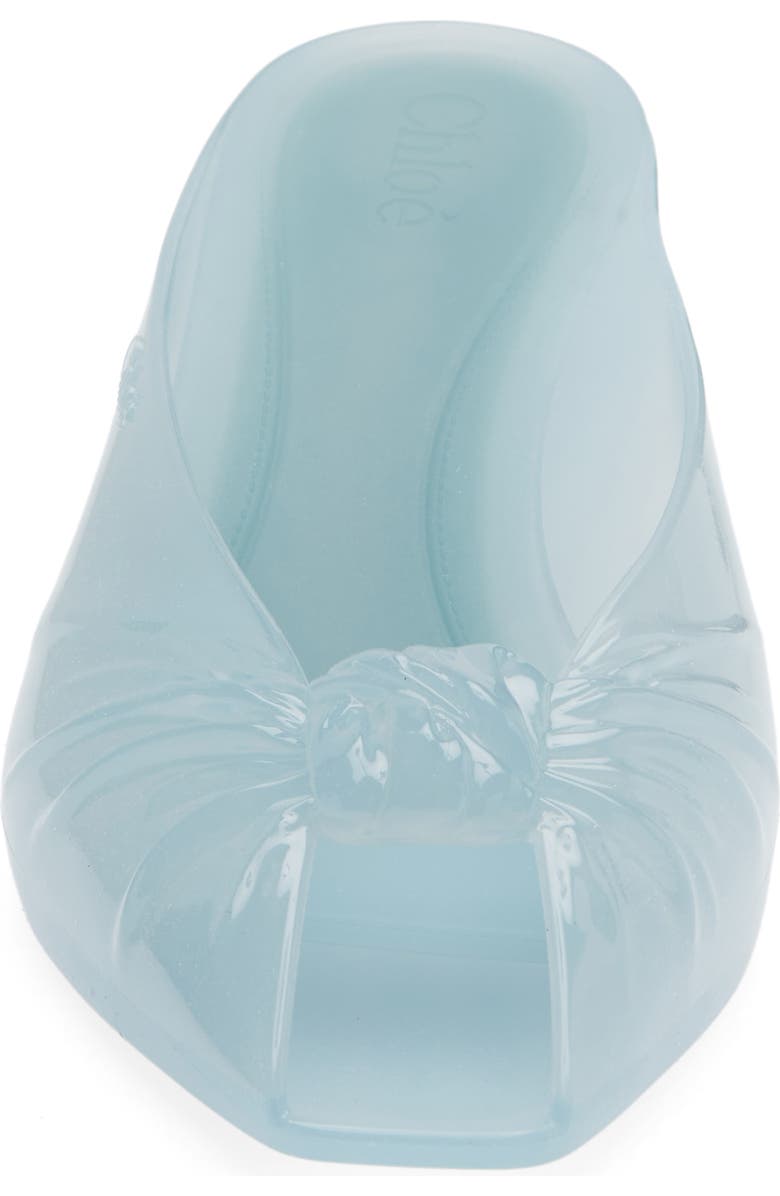 Chloé Jelly Peep Toe Kitten Heel Mule, Alternate, color, Spearmint