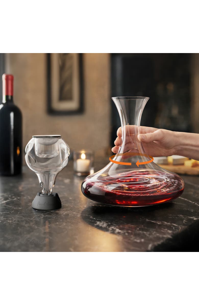 FINAL TOUCH Conundrum Aerator + Revolve Decanter Wine Aeration System, Alternate, color, Clear