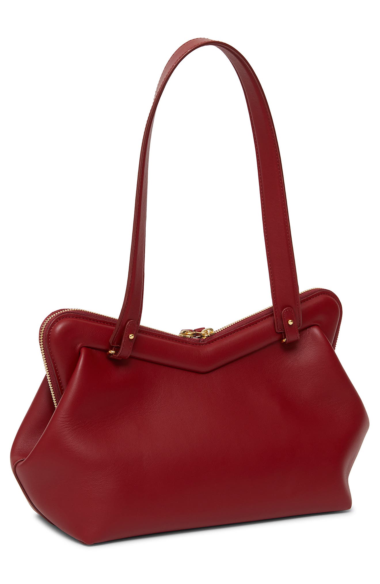 Mansur Gavriel M Frame Shoulder Bag, Alternate, color, Cherry