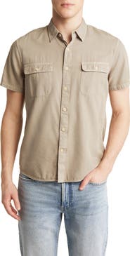Lucky Brand Lived-In Short Sleeve Button-Up Shirt