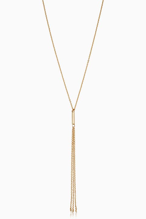 14K Yellow Gold Vicenza Drop Necklace