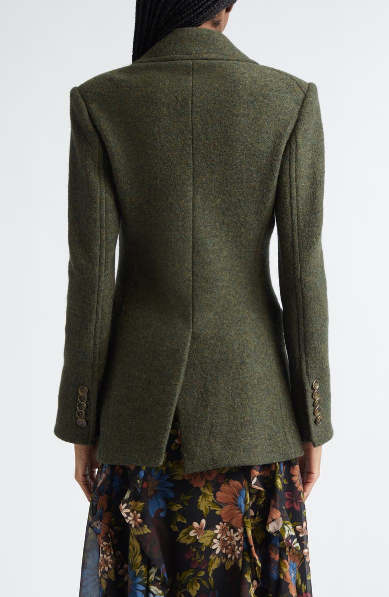 Veronica Beard Duran Virgin Wool Coat, Alternate, color, Cypress