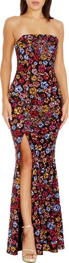 Janelle Floral Sequin Gown