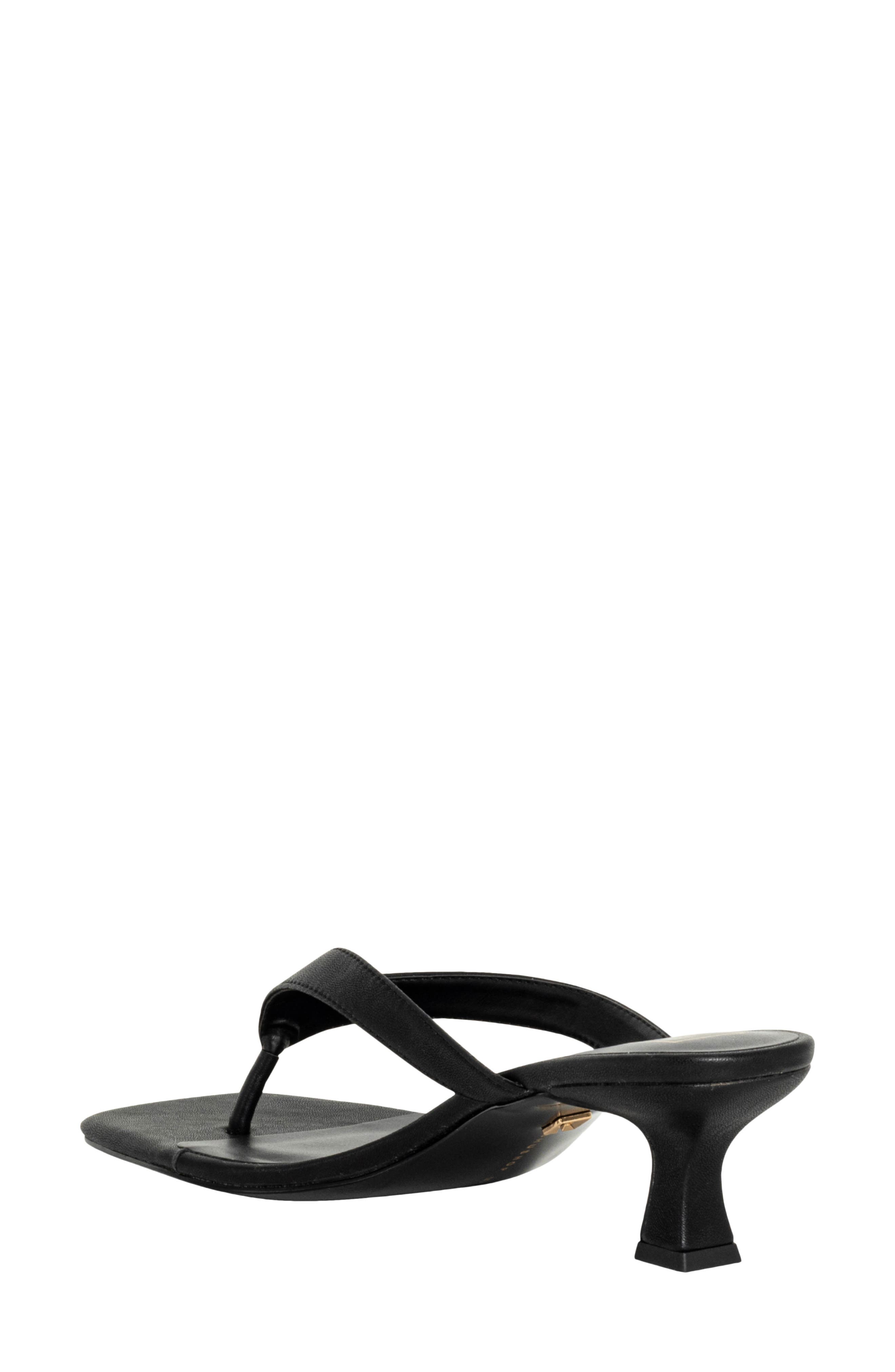 SHUSHOP Franny Kitten Heel Flip Flop, Alternate, color, Black