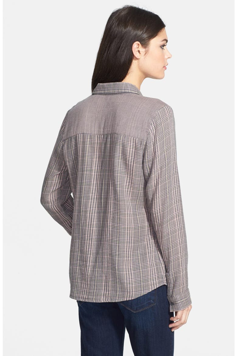 Hinge® Double Face Cotton Shirt, Alternate, color, PURPLE ANTLER PLAID