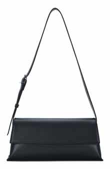 Madison West Clean Buckle Strap Shoulder Bag