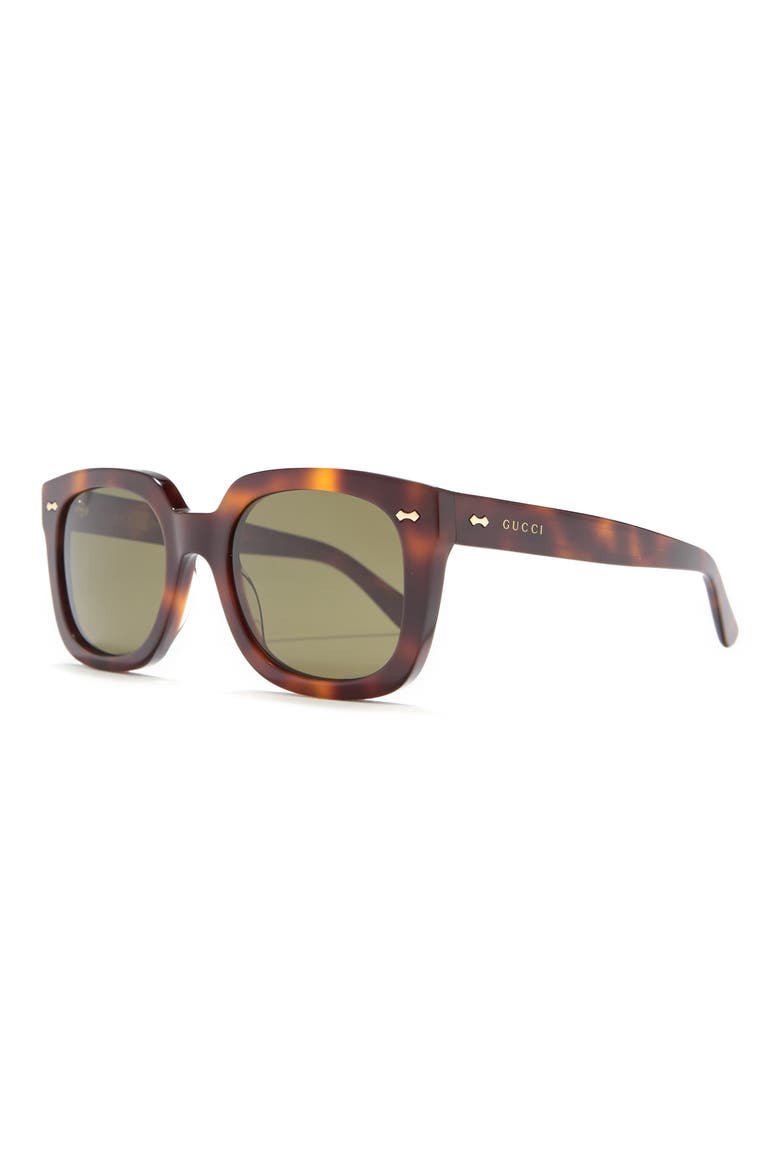 54mm Square Sunglasses, Alternate, color, HAVANA