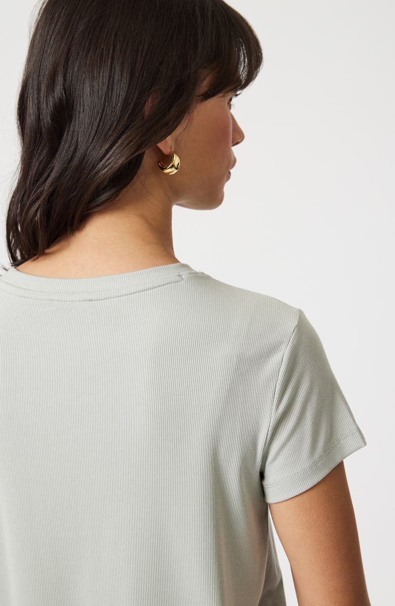 Mavi Jeans Basic Rib T-Shirt, Alternate, color, Pigeon