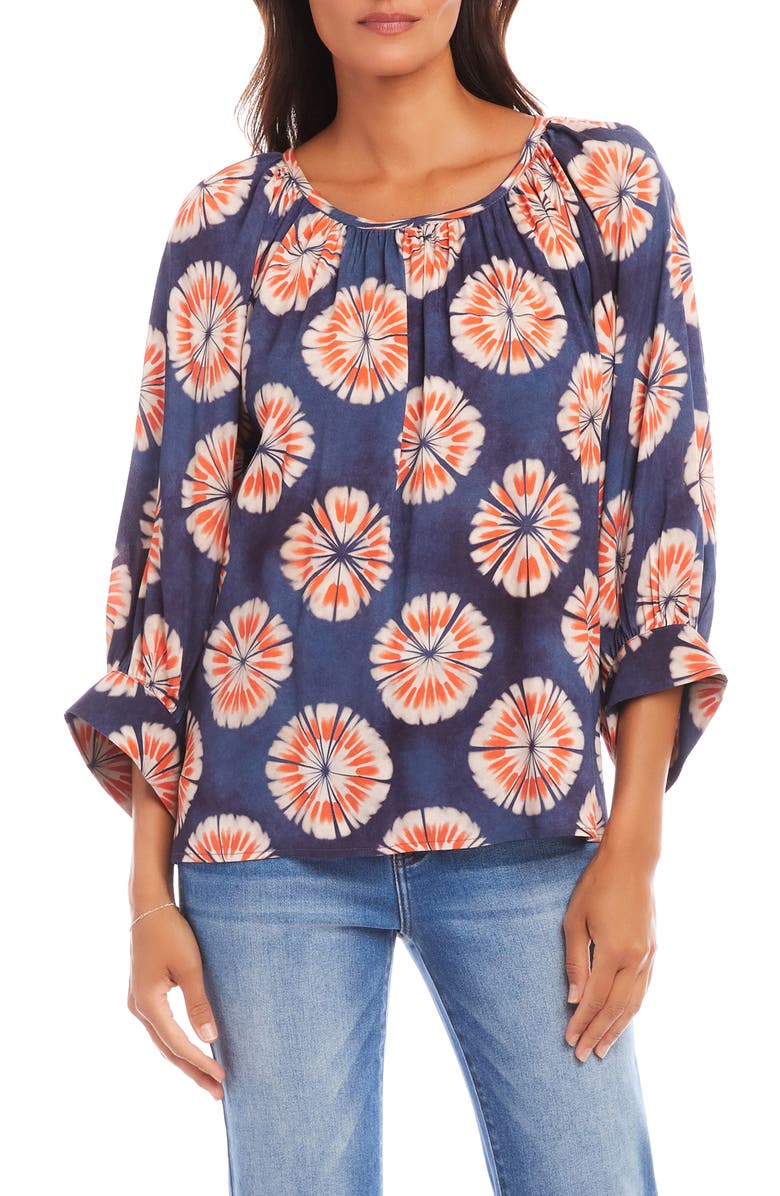 Karen Kane Print Blouson Top, Main, color, 
