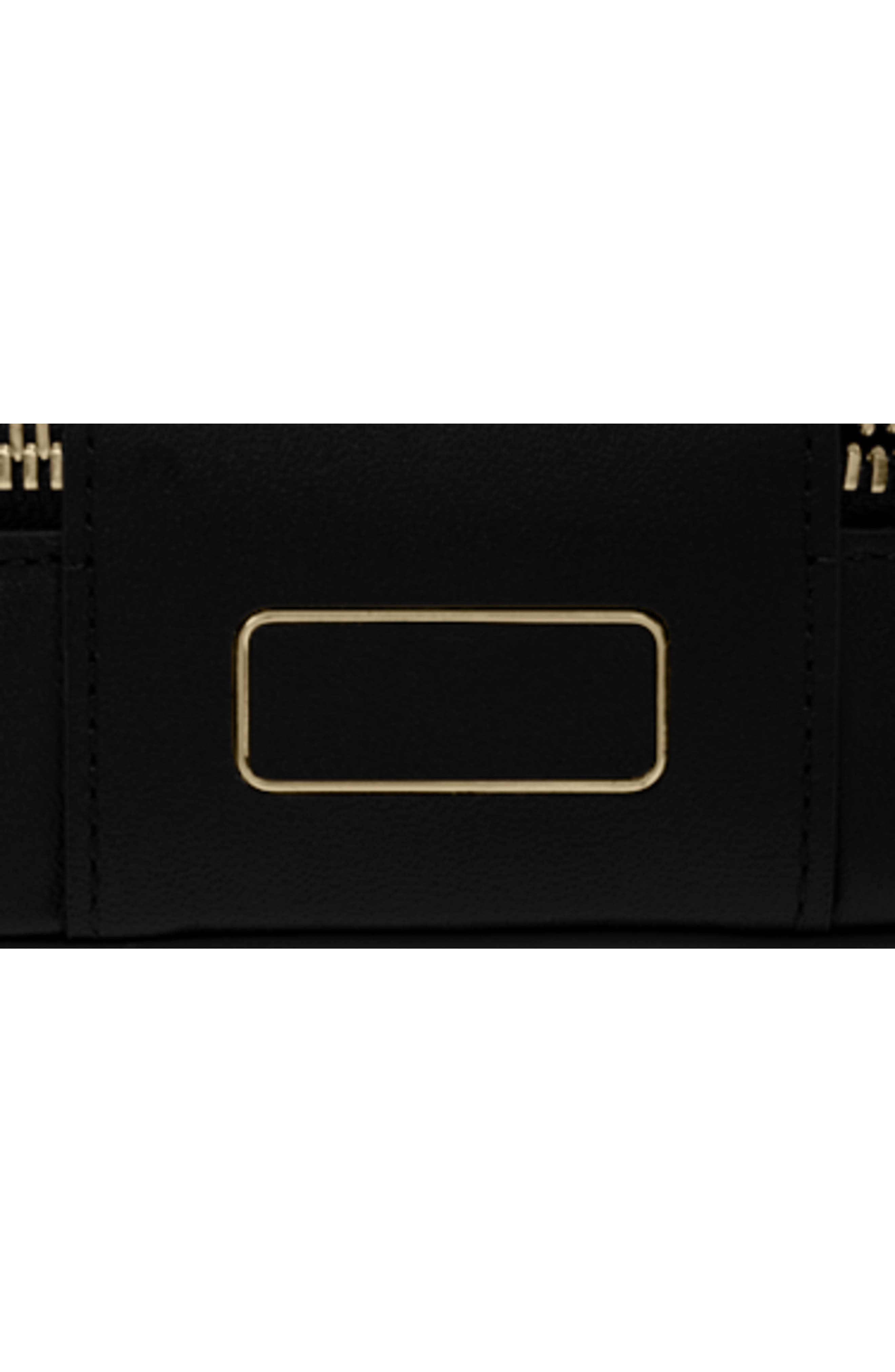 TUMI Leather Jewelry Case, Alternate, color, Black/ Light Gold