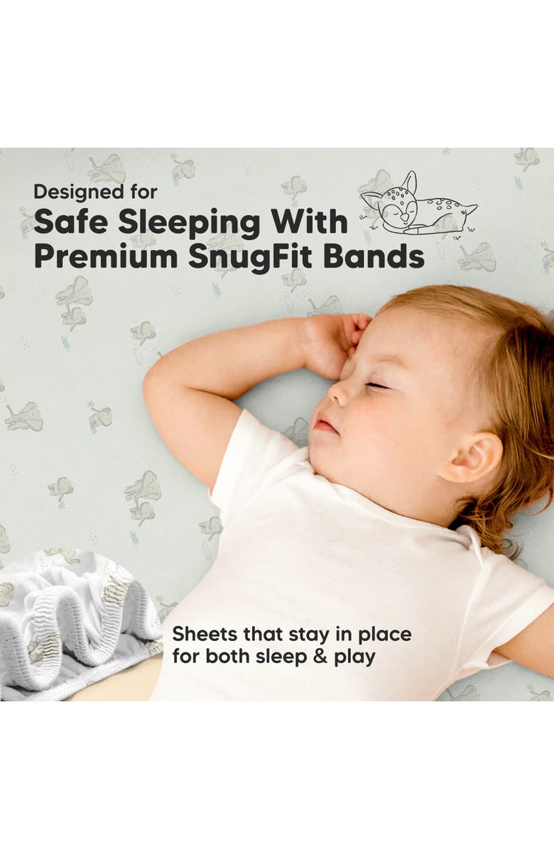 KeaBabies Isla Fitted Mini Crib Sheets, Alternate, color, Elly