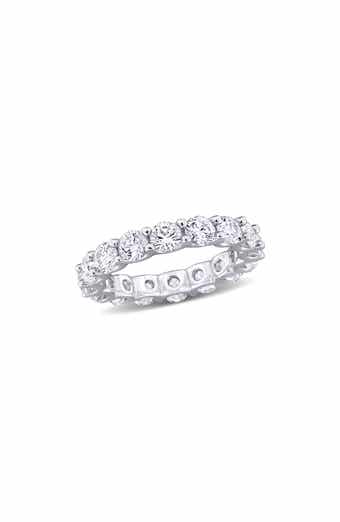 DELMAR Created White Sapphire Band Ring