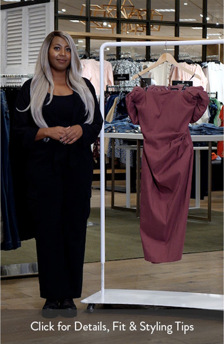 Elyse Puff Sleeve Sheath Dress, sales video thumbnail