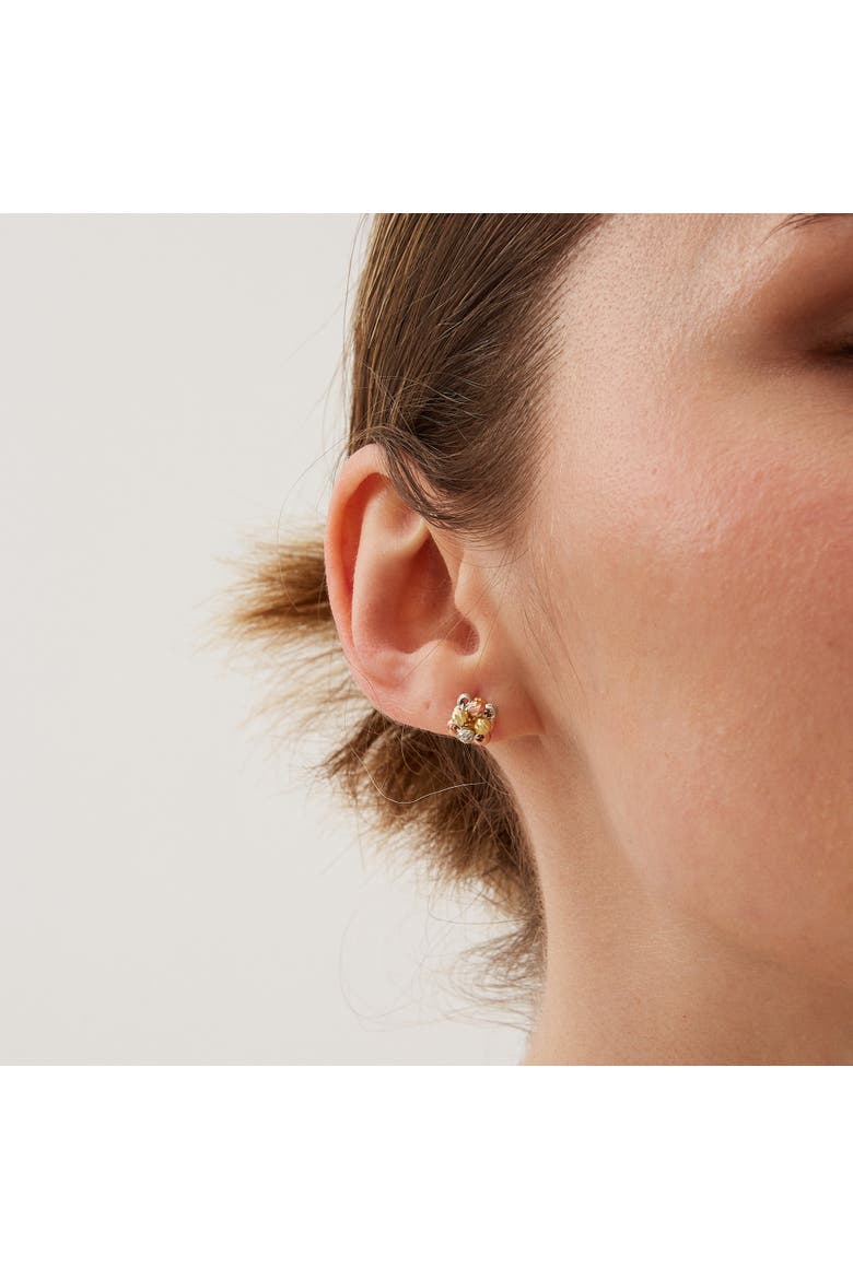 Sterling Silver Dorissa Beaded Stud Earring, Alternate, color, Rose gold