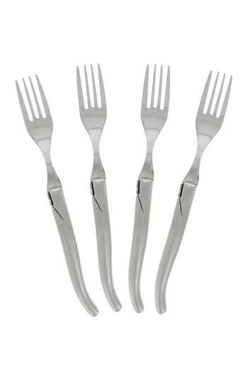 FRENCH HOME Laguiole Connoisseur Stainless Steel Steak Forks - Set of 4 in Silver at Nordstrom Rack