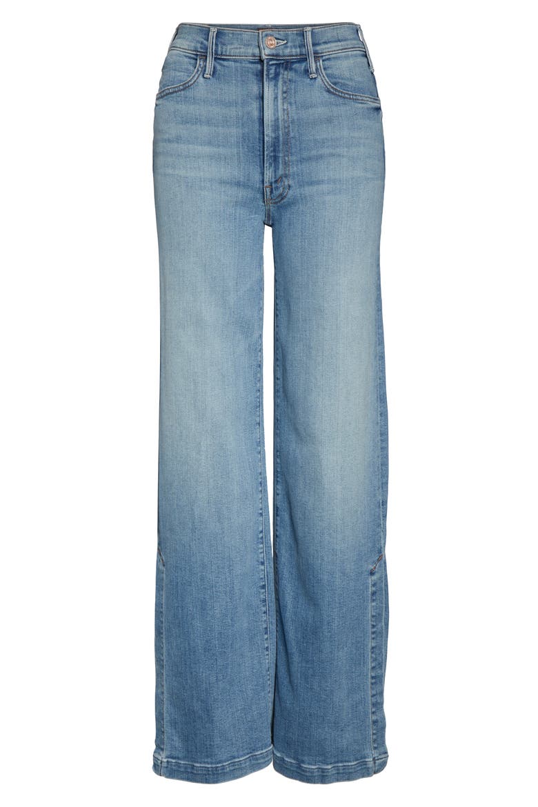 The Hustler Sidewinder High Waist Slit Hem Bootcut Jeans, Alternate, color, A SIDE OF RICE AND BEANS